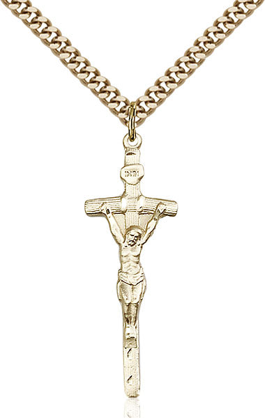 14kt Gold Filled Papal Crucifix Pendant