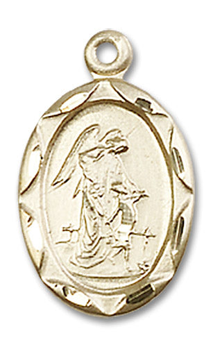 14kt Gold Guardian Angel Medal