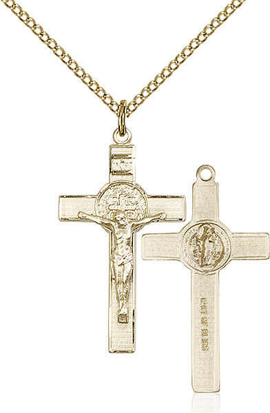 14kt Gold Filled Saint Benedict Crucifix Pendant