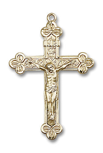 14kt Gold Crucifix Medal