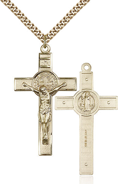 14kt Gold Filled Saint Benedict Crucifix Pendant
