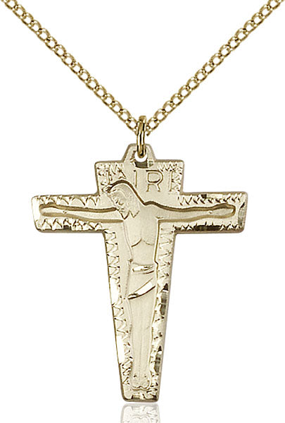 14kt Gold Filled Primitive Crucifix Pendant