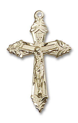 14kt Gold Crucifix Medal