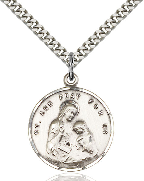 Sterling Silver Saint Ann Pendant