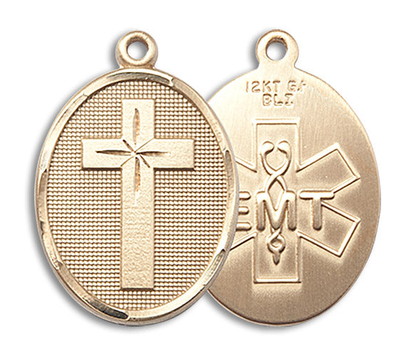 14kt Gold Filled Cross / Emt Pendant