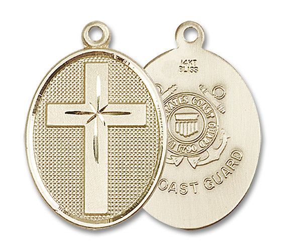 14kt Gold Cross / Coast Guard Medal