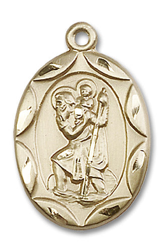 14kt Gold Filled Saint Christopher Pendant