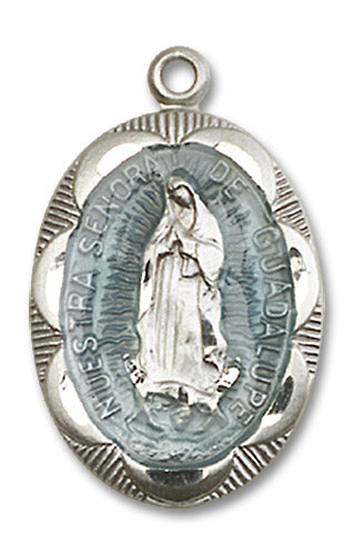 Sterling Silver Our Lady of Guadalupe Pendant