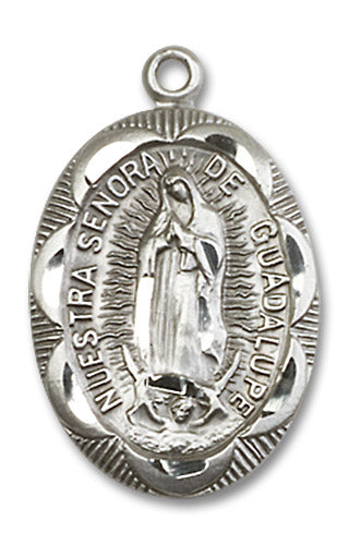 Sterling Silver Our Lady of Guadalupe Pendant