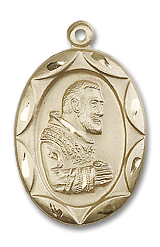 14kt Gold Saint Pio of Pietrelcina Medal