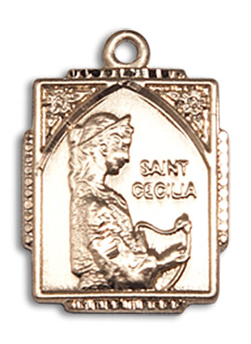 14kt Gold Saint Cecilia Medal