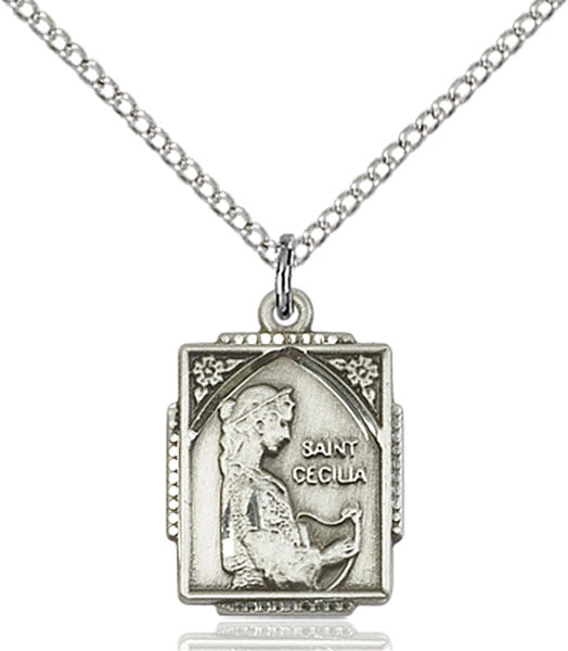 Sterling Silver Saint Cecilia Pendant