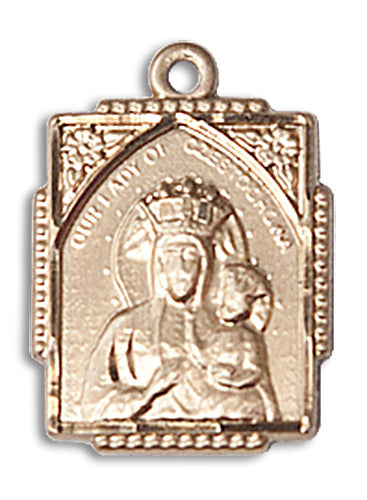 14kt Gold Our Lady of Czestochowa Medal
