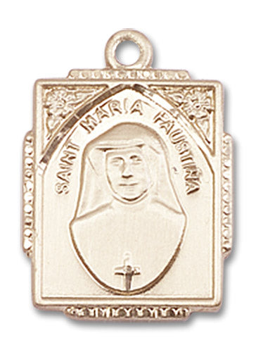 14kt Gold Saint Maria Faustina Medal