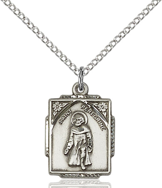 Sterling Silver Saint Peregrine Pendant