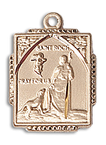 14kt Gold Saint Roch Medal
