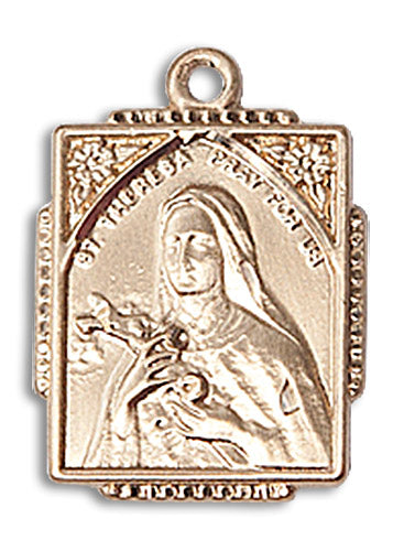 14kt Gold Saint Theresa Medal