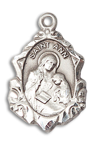 Sterling Silver Saint Ann Pendant