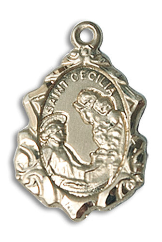 14kt Gold Saint Cecilia Medal