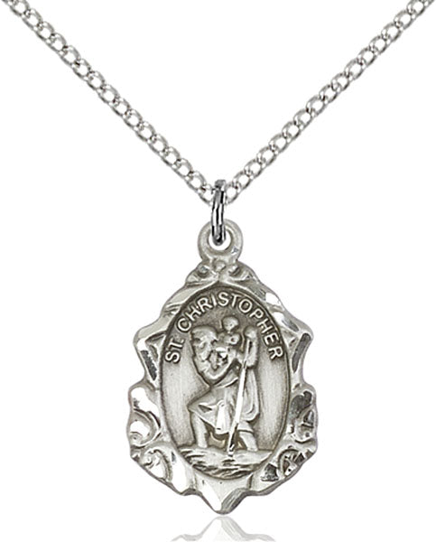 Sterling Silver Saint Christopher Pendant