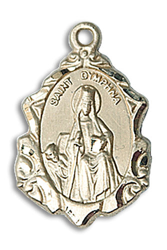 14kt Gold Saint Dymphna Medal