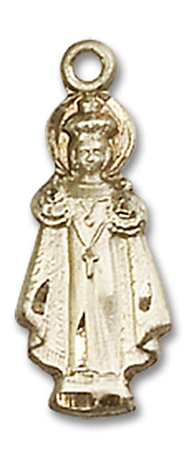 14kt Gold Infant of Prague Medal