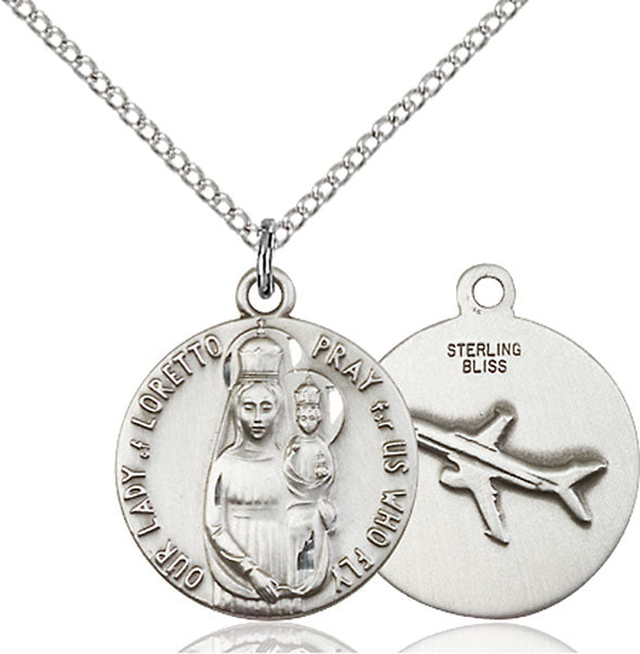 Sterling Silver Our Lady of Loretto Pendant