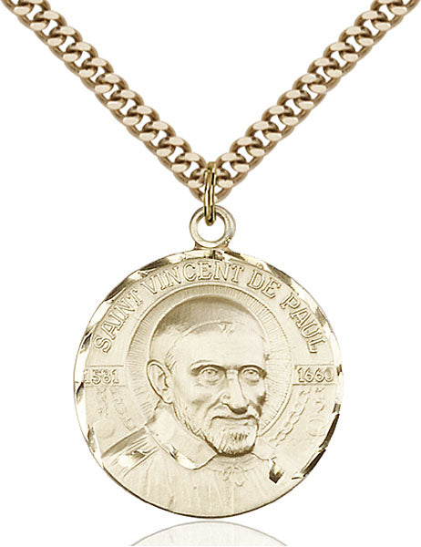 14kt Gold Filled Saint Vincent De Paul Pendant