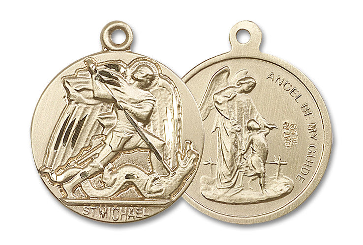 14kt Gold Saint Michael the Archangel Medal