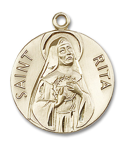 14kt Gold Saint Rita of Cascia Medal