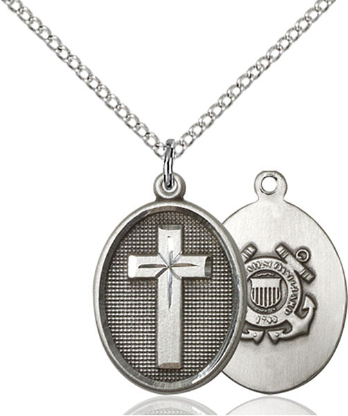 Sterling Silver Cross / Coast Guard Pendant