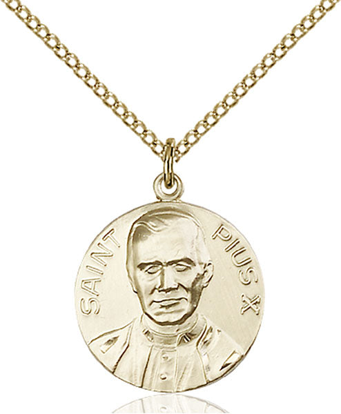 14kt Gold Filled Pope Pius X Pendant