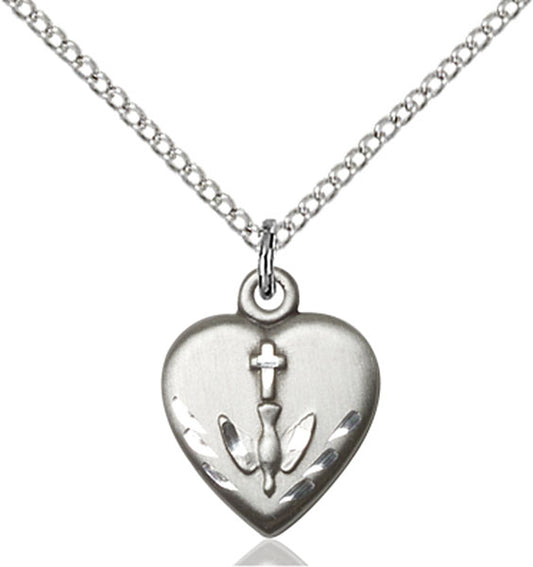 Sterling Silver Heart / Communion Pendant