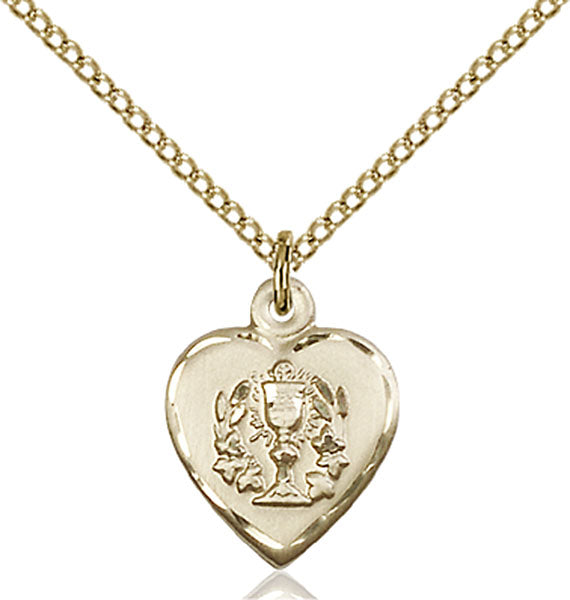 14kt Gold Filled Heart / Communion Pendant
