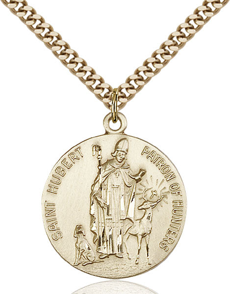 14kt Gold Filled Saint Hubert of Liege Pendant