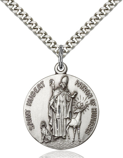 Sterling Silver Saint Hubert of Liege Pendant