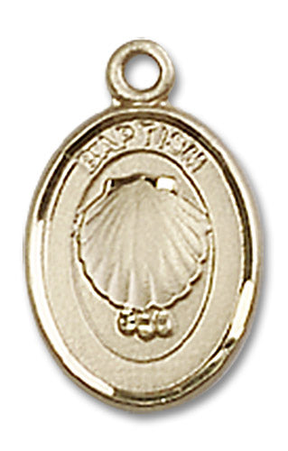 14kt Gold Baptism Medal