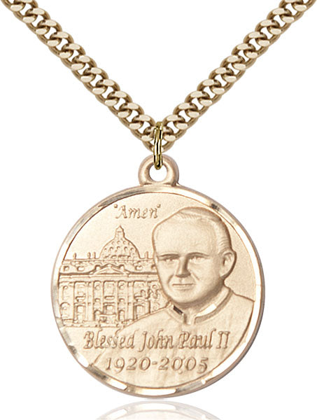 14kt Gold Filled Saint John Paul II Pendant