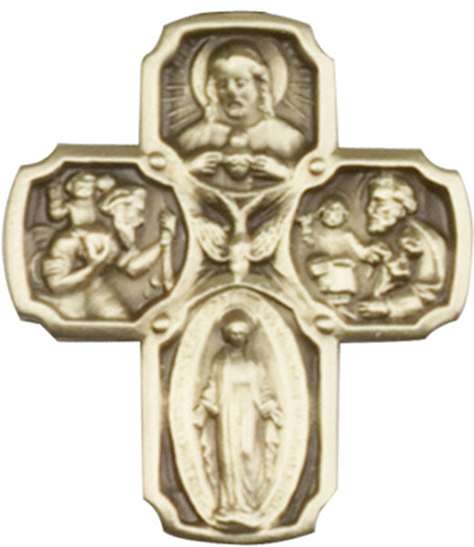 Antique Gold 4-Way Visor Clip