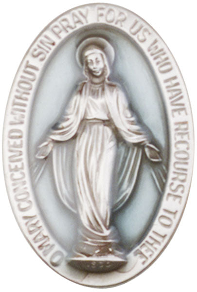 Antique Silver Miraculous Visor Clip