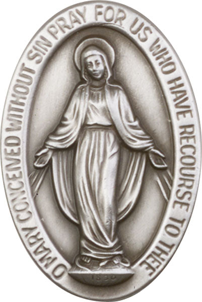 Antique Silver Miraculous Visor Clip