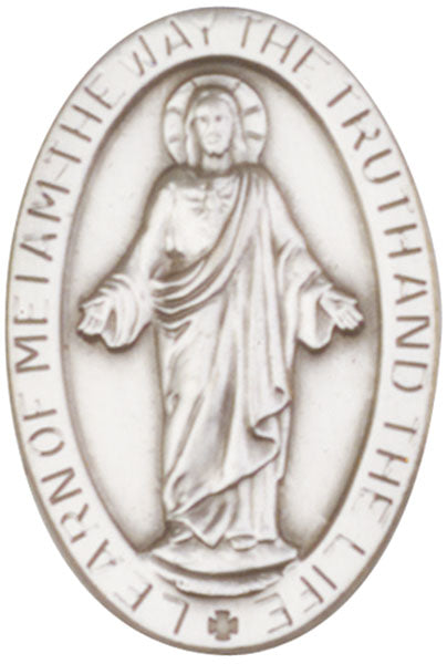 Antique Silver Scapular Visor Clip