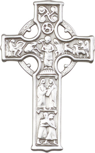 Antique Silver Celtic Cross Visor Clip