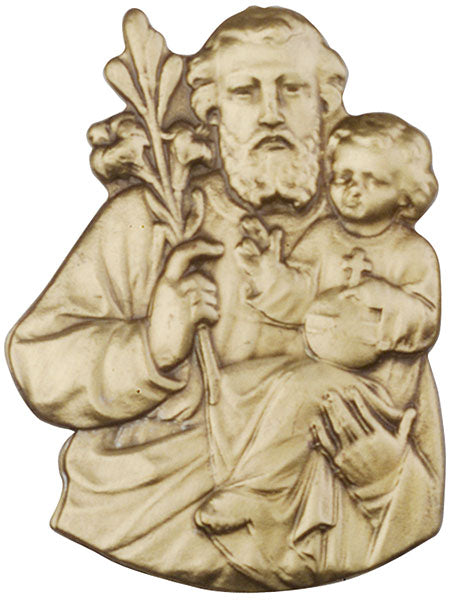 Antique Gold St. Joseph Visor Clip