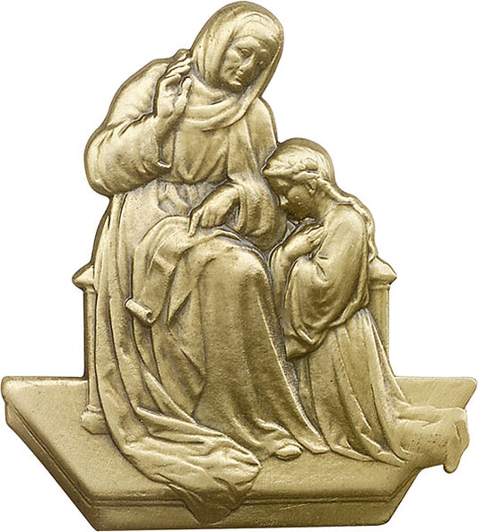 Antique Gold St. Ann Visor Clip