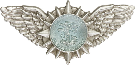 Antique Silver St. Michael / Wings Visor Clip