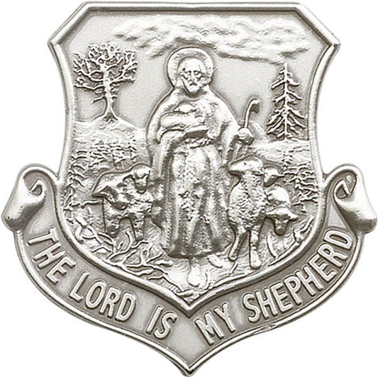 Antique Silver Lord Is My Shepherd Visor Clip