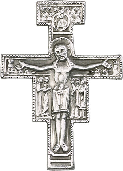 Antique Silver San Damiano Visor Clip