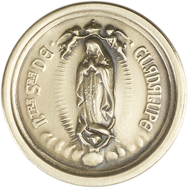 Antique Gold O/L of Guadalupe Visor Clip