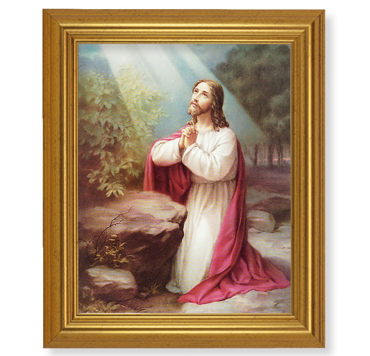 Christ on the Mount of Olives Gold Framed Art